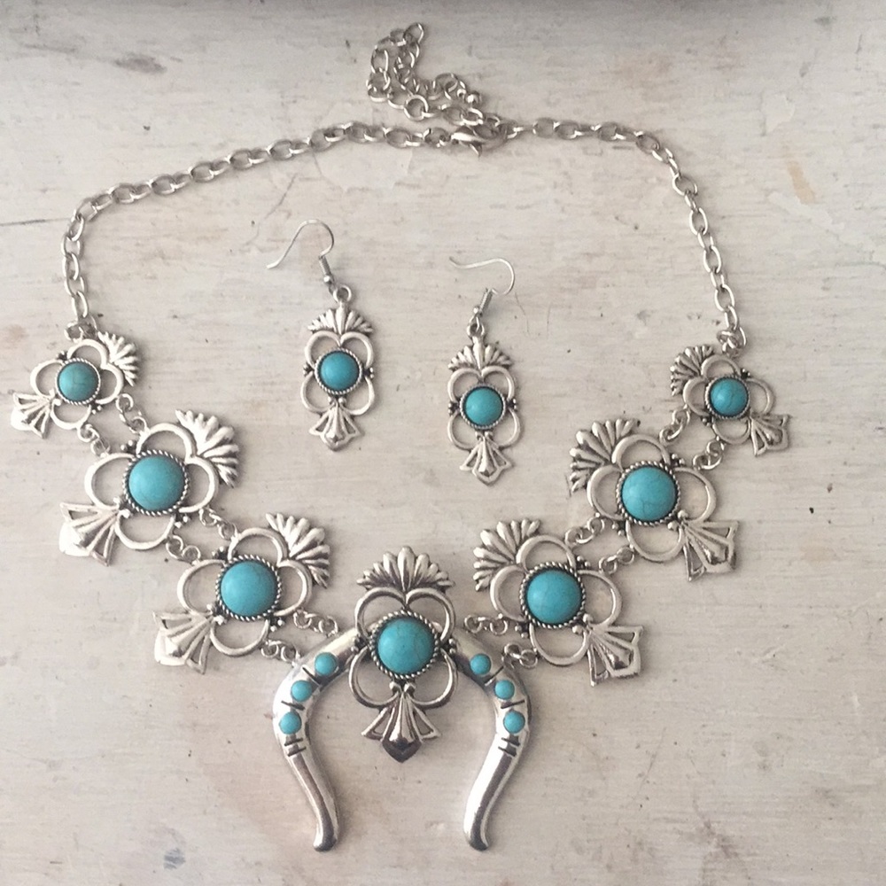 Necklace and earrings